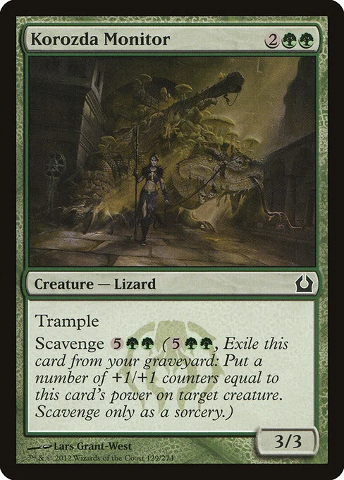 Korozda Monitor, carta Magic di tipo Creature — Lizard illustrata da Lars Grant-West