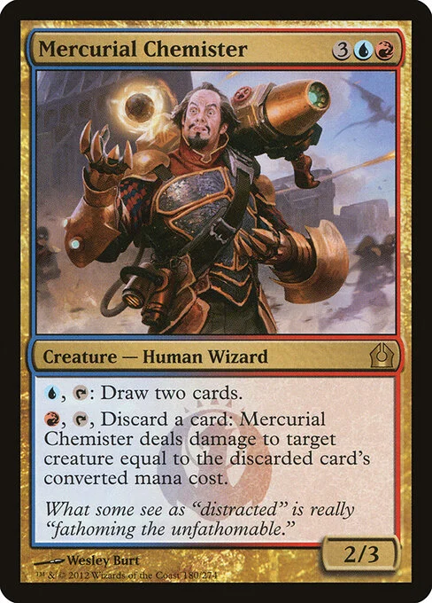 Mercurial Chemister, carta Magic di tipo Creature — Human Wizard illustrata da Wesley Burt