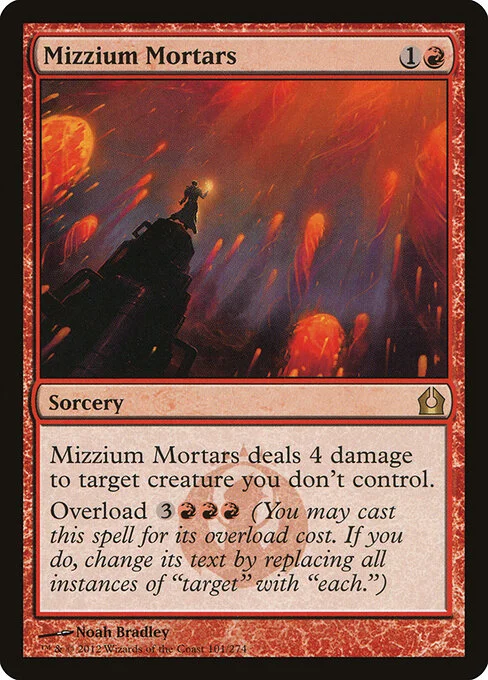 Mizzium Mortars, carta Magic di tipo Sorcery illustrata da Noah Bradley