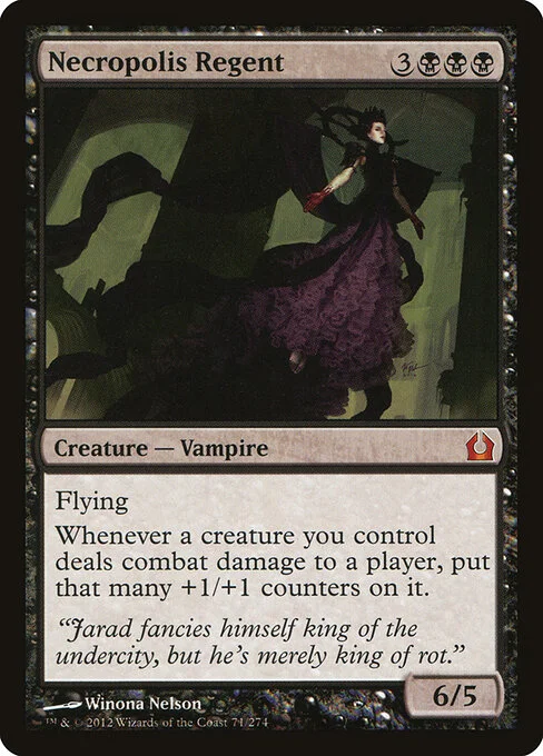 Necropolis Regent, carta Magic di tipo Creature — Vampire illustrata da Winona Nelson