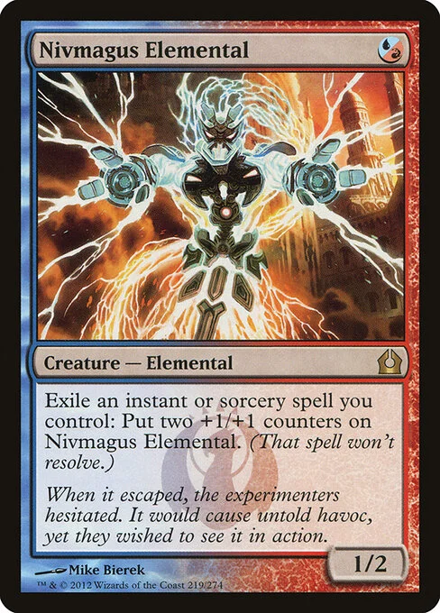 Nivmagus Elemental, carta Magic di tipo Creature — Elemental illustrata da Mike Bierek