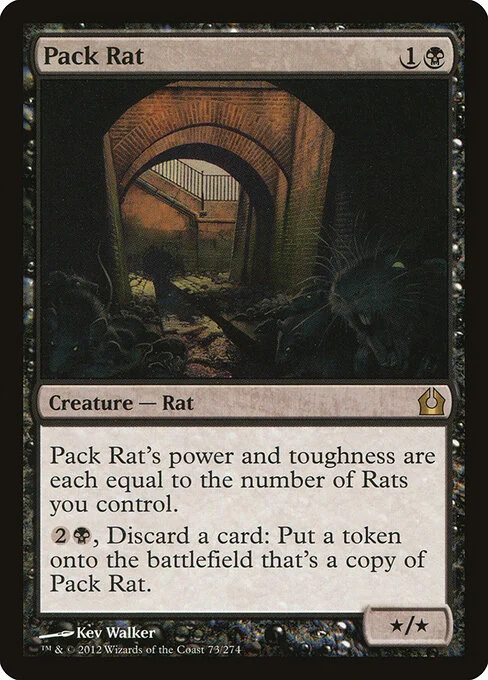 Pack Rat, carta Magic di tipo Creature — Rat illustrata da Kev Walker