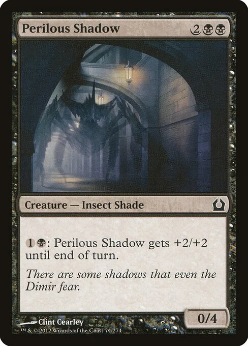 Perilous Shadow, carta Magic di tipo Creature — Insect Shade illustrata da Clint Cearley