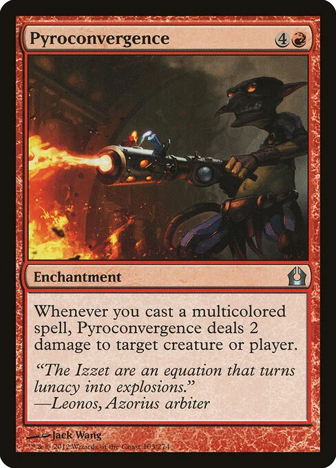 Pyroconvergence, carta Magic di tipo Enchantment illustrata da Jack Wang