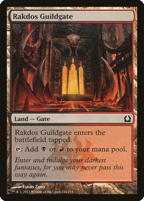Rakdos Guildgate, carta Magic di tipo Land — Gate illustrata da Eytan Zana
