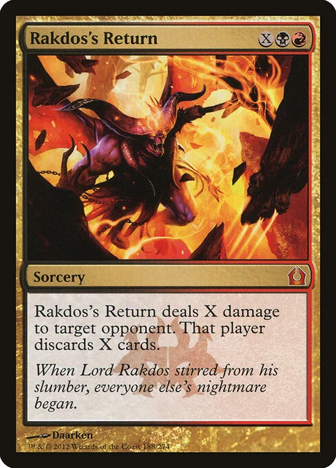 Rakdos's Return, carta Magic di tipo Sorcery illustrata da Daarken