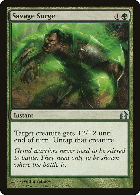 Savage Surge, carta Magic di tipo Instant illustrata da Svetlin Velinov