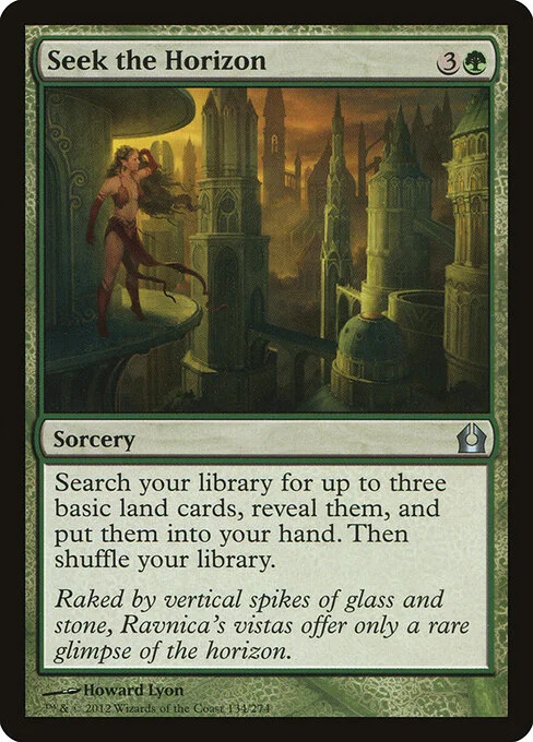 Seek the Horizon, carta Magic di tipo Sorcery illustrata da Howard Lyon