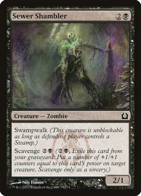 Sewer Shambler, carta Magic di tipo Creature — Zombie illustrata da Nils Hamm