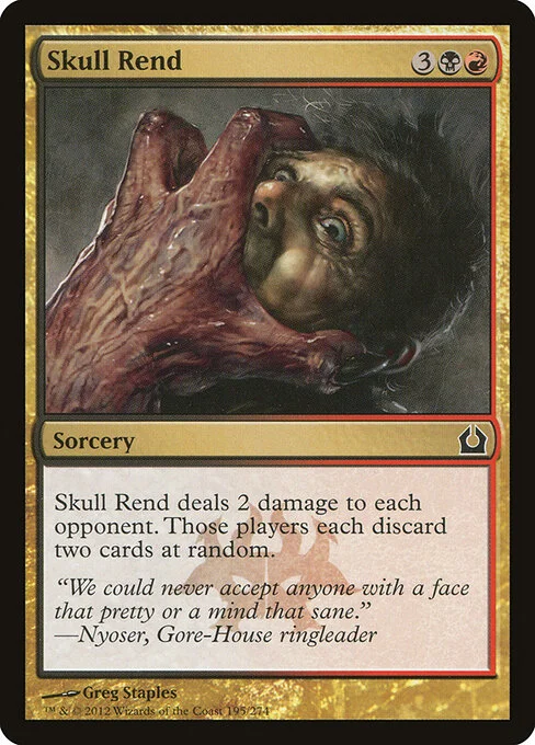 Skull Rend, carta Magic di tipo Sorcery illustrata da Greg Staples