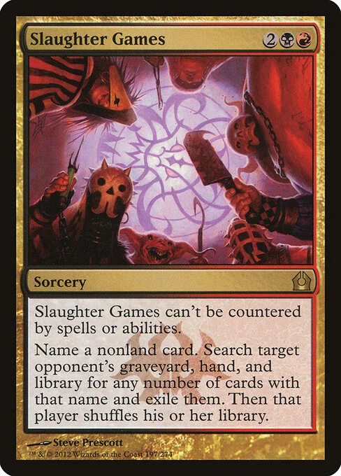 Slaughter Games, carta Magic di tipo Sorcery illustrata da Steve Prescott