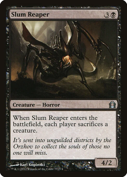 Slum Reaper, carta Magic di tipo Creature — Horror illustrata da Karl Kopinski
