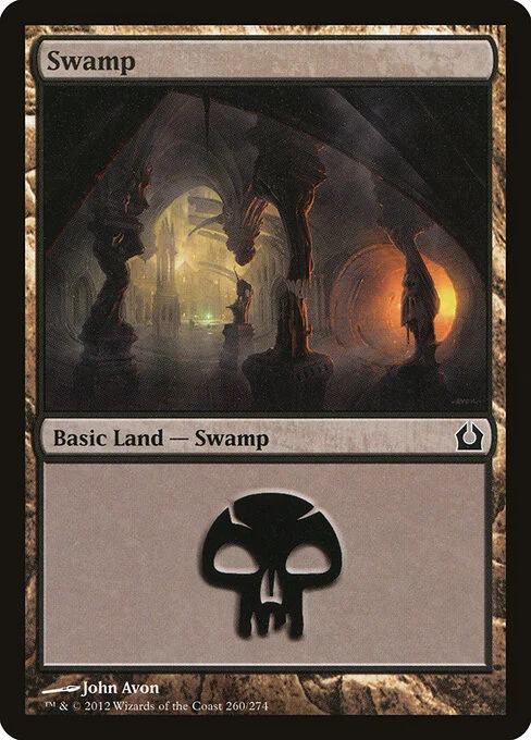 Swamp, carta Magic di tipo Basic Land — Swamp illustrata da John Avon