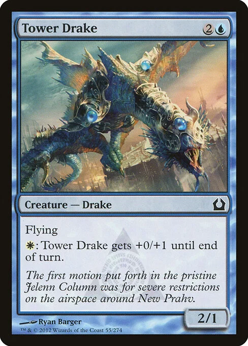 Tower Drake, carta Magic di tipo Creature — Drake illustrata da Ryan Barger