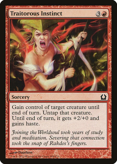 Traitorous Instinct, carta Magic di tipo Sorcery illustrata da Daarken