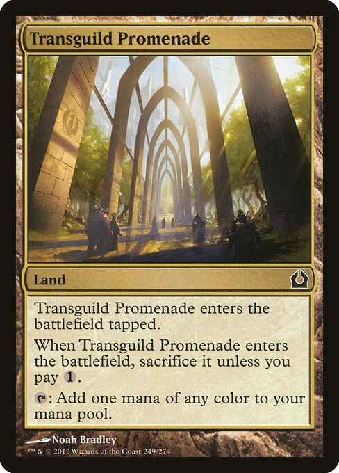 Transguild Promenade, carta Magic di tipo Land illustrata da Noah Bradley