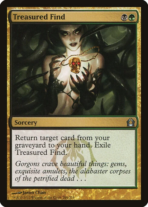 Treasured Find, carta Magic di tipo Sorcery illustrata da Jason Chan