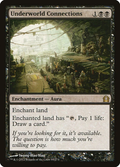 Underworld Connections, carta Magic di tipo Enchantment — Aura illustrata da Yeong-Hao Han