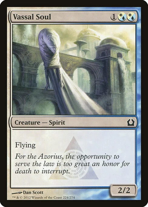 Vassal Soul, carta Magic di tipo Creature — Spirit illustrata da Dan Murayama Scott