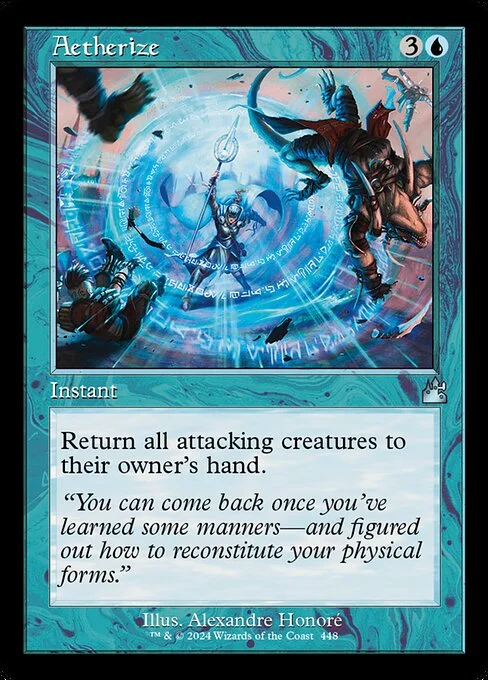 Aetherize, carta Magic di tipo Instant illustrata da Alexandre Honoré