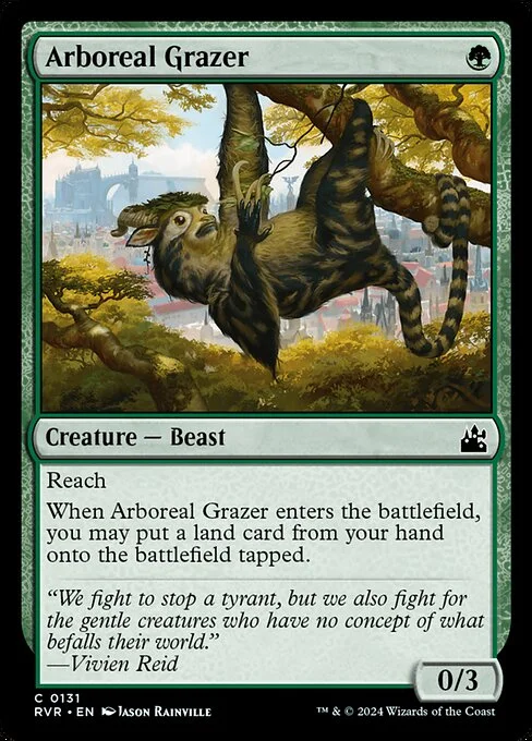 Arboreal Grazer, carta Magic di tipo Creature — Sloth Beast illustrata da Jason Rainville