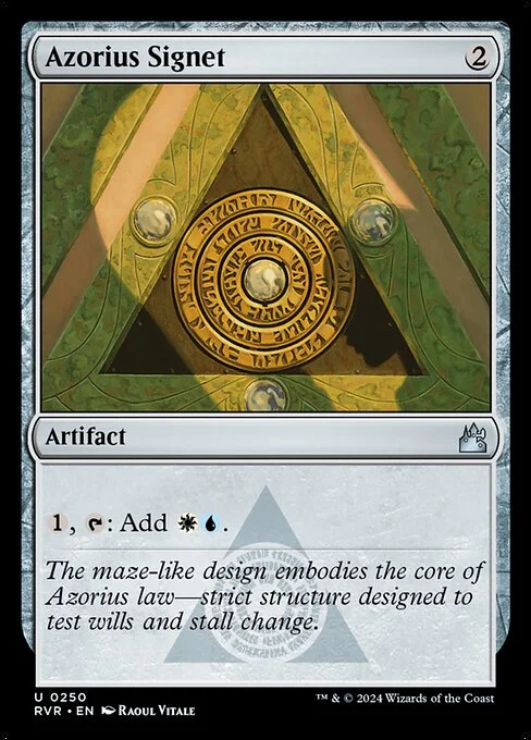 Azorius Signet, carta Magic di tipo Artifact illustrata da Raoul Vitale