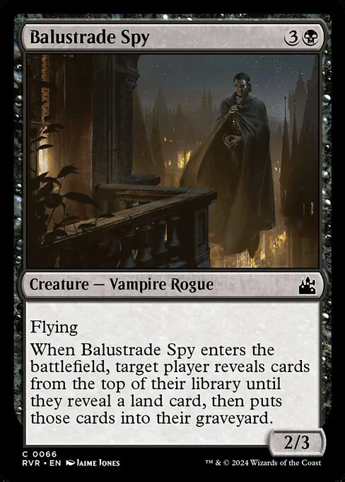Balustrade Spy, carta Magic di tipo Creature — Vampire Rogue illustrata da Jaime Jones