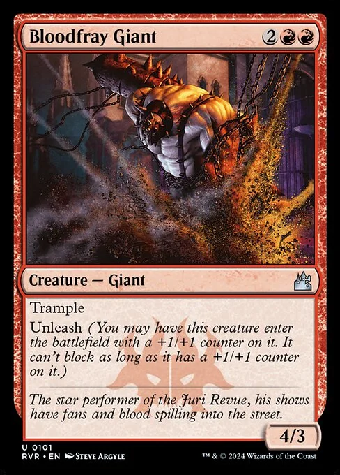 Bloodfray Giant, carta Magic di tipo Creature — Giant illustrata da Steve Argyle