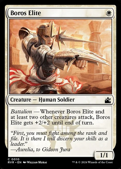 Boros Elite, carta Magic di tipo Creature — Human Soldier illustrata da Willian Murai
