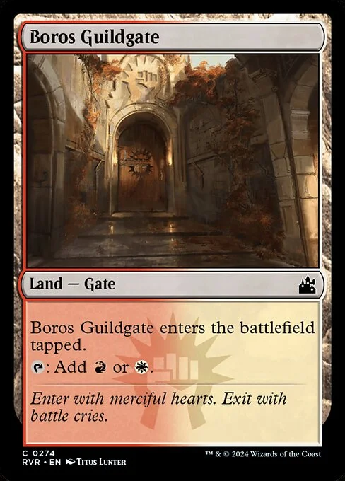 Boros Guildgate, carta Magic di tipo Land — Gate illustrata da Titus Lunter
