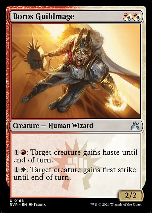 Boros Guildmage, carta Magic di tipo Creature — Human Wizard illustrata da Fesbra