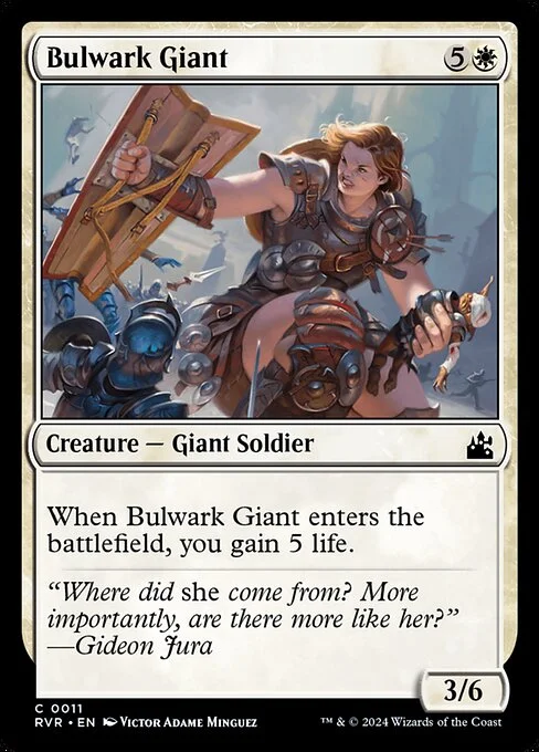Bulwark Giant, carta Magic di tipo Creature — Giant Soldier illustrata da Victor Adame Minguez