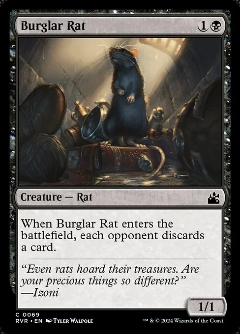 Burglar Rat, carta Magic di tipo Creature — Rat illustrata da Tyler Walpole