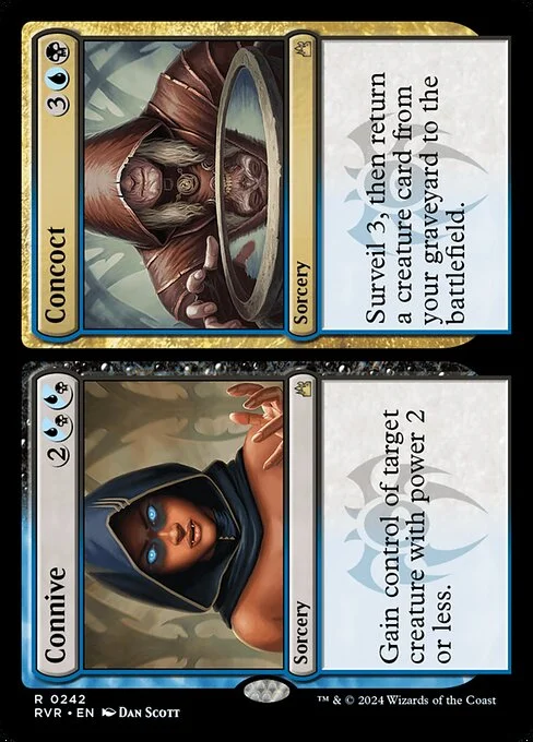 Connive // Concoct, carta Magic di tipo Sorcery // Sorcery illustrata da Dan Murayama Scott