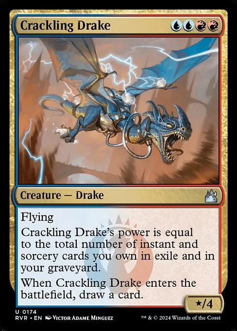Crackling Drake, carta Magic di tipo Creature — Drake illustrata da Victor Adame Minguez