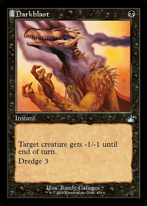 Darkblast, carta Magic di tipo Instant illustrata da Randy Gallegos