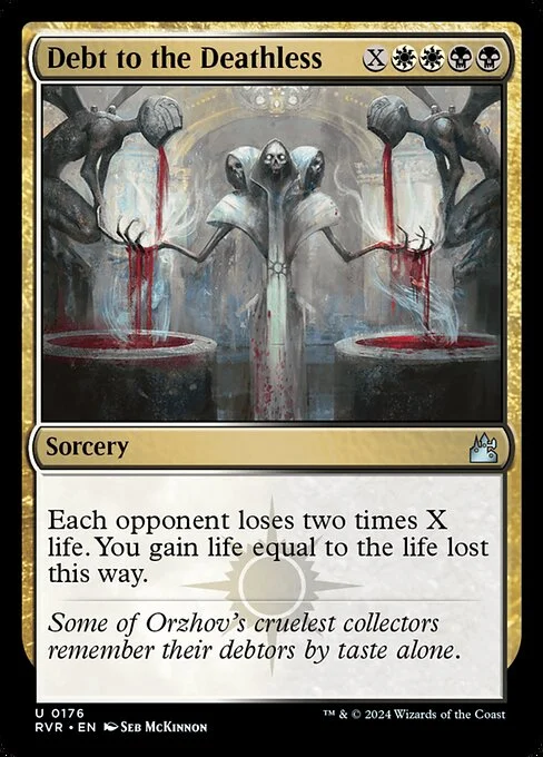 Debt to the Deathless, carta Magic di tipo Sorcery illustrata da Seb McKinnon