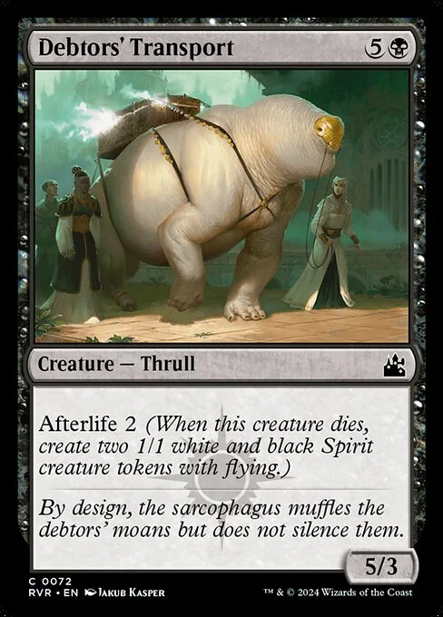 Debtors' Transport, carta Magic di tipo Creature — Thrull illustrata da Jakub Kasper