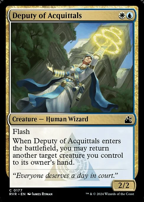 Deputy of Acquittals, carta Magic di tipo Creature — Human Wizard illustrata da James Ryman