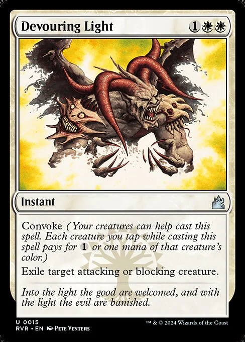 Devouring Light, carta Magic di tipo Instant illustrata da Pete Venters