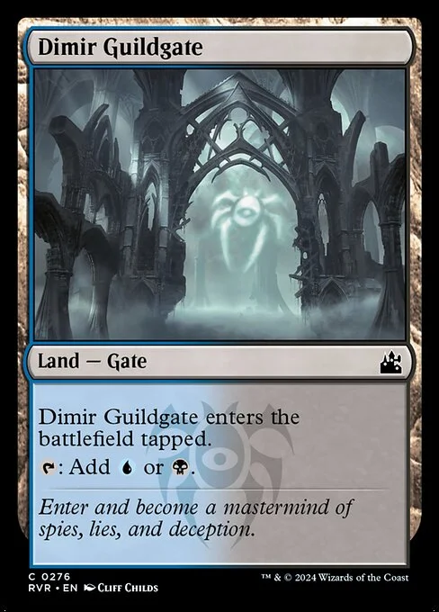 Dimir Guildgate, carta Magic di tipo Land — Gate illustrata da Cliff Childs