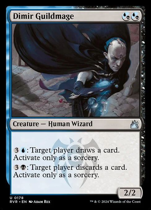Dimir Guildmage, carta Magic di tipo Creature — Human Wizard illustrata da Adam Rex