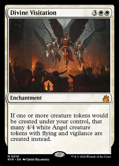 Divine Visitation, carta Magic di tipo Enchantment illustrata da Cristi Balanescu