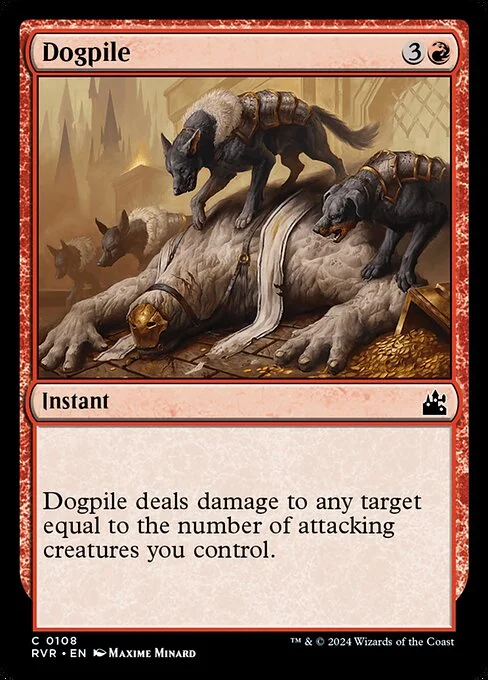 Dogpile, carta Magic di tipo Instant illustrata da Maxime Minard