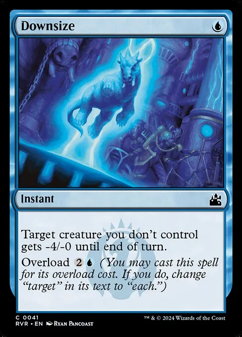 Downsize, carta Magic di tipo Instant illustrata da Ryan Pancoast