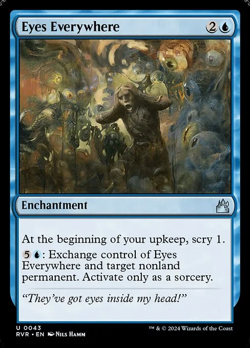 Eyes Everywhere, carta Magic di tipo Enchantment illustrata da Nils Hamm