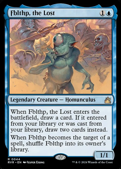 Fblthp, the Lost, carta Magic di tipo Legendary Creature — Homunculus illustrata da Jesper Ejsing