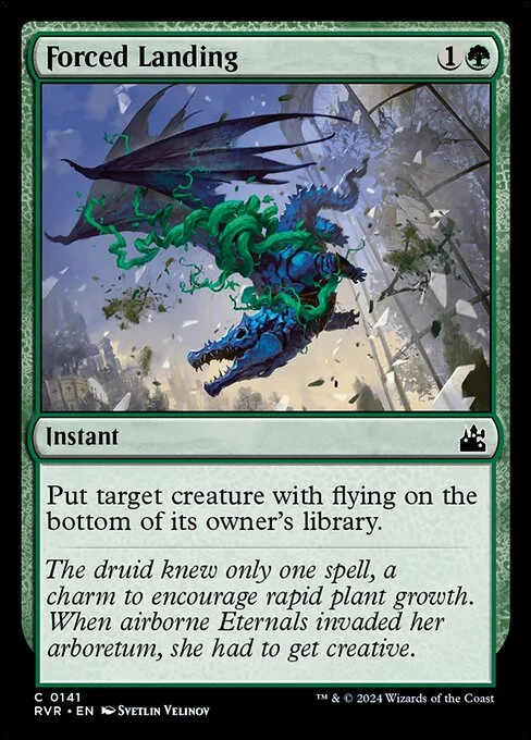 Forced Landing, carta Magic di tipo Instant illustrata da Svetlin Velinov