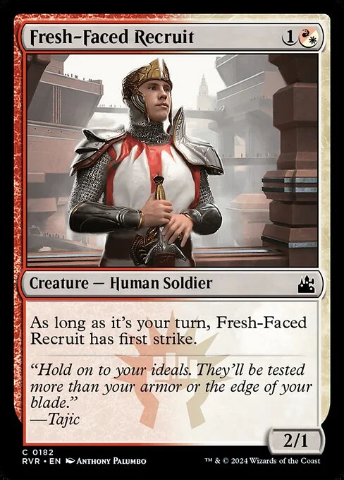 Fresh-Faced Recruit, carta Magic di tipo Creature — Human Soldier illustrata da Anthony Palumbo