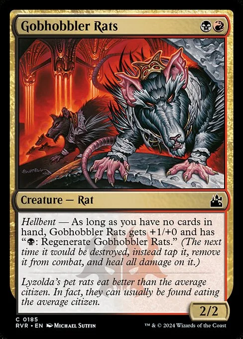 Gobhobbler Rats, carta Magic di tipo Creature — Rat illustrata da Michael Sutfin